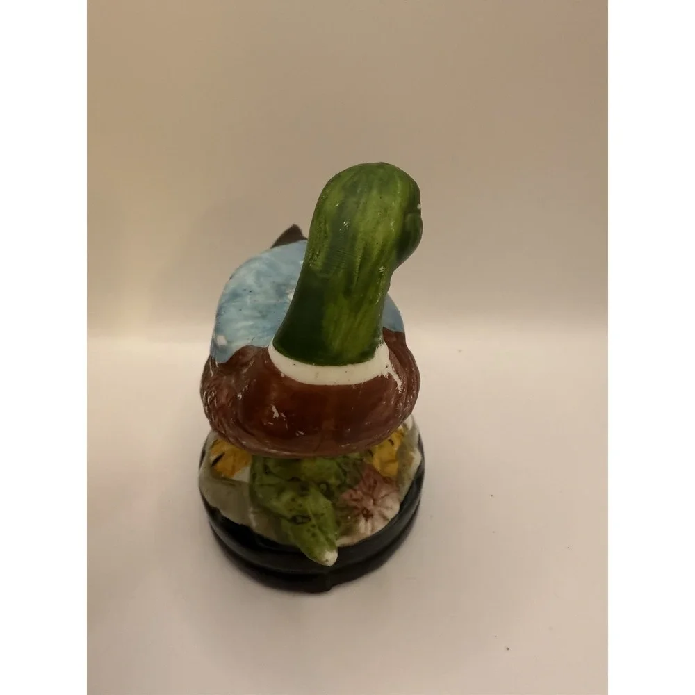 Vintage Mallard‎ Duck Ceramic Figurine Hand Painted 4.5